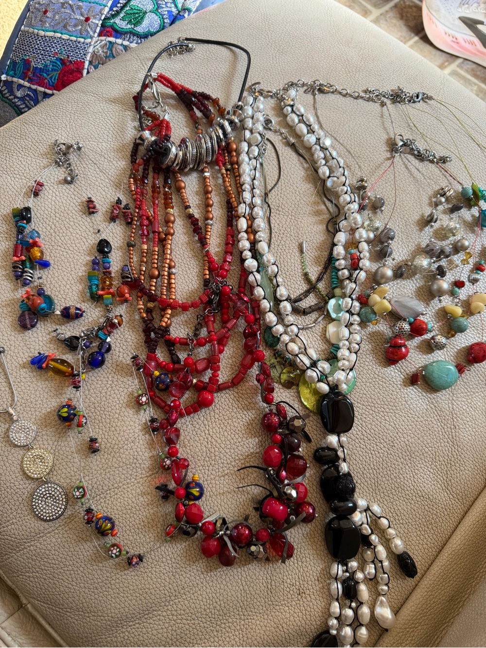 Huge Chicos Lot Women’s Multi-Strand Beaded Necklace - Mixed Beads Fashion